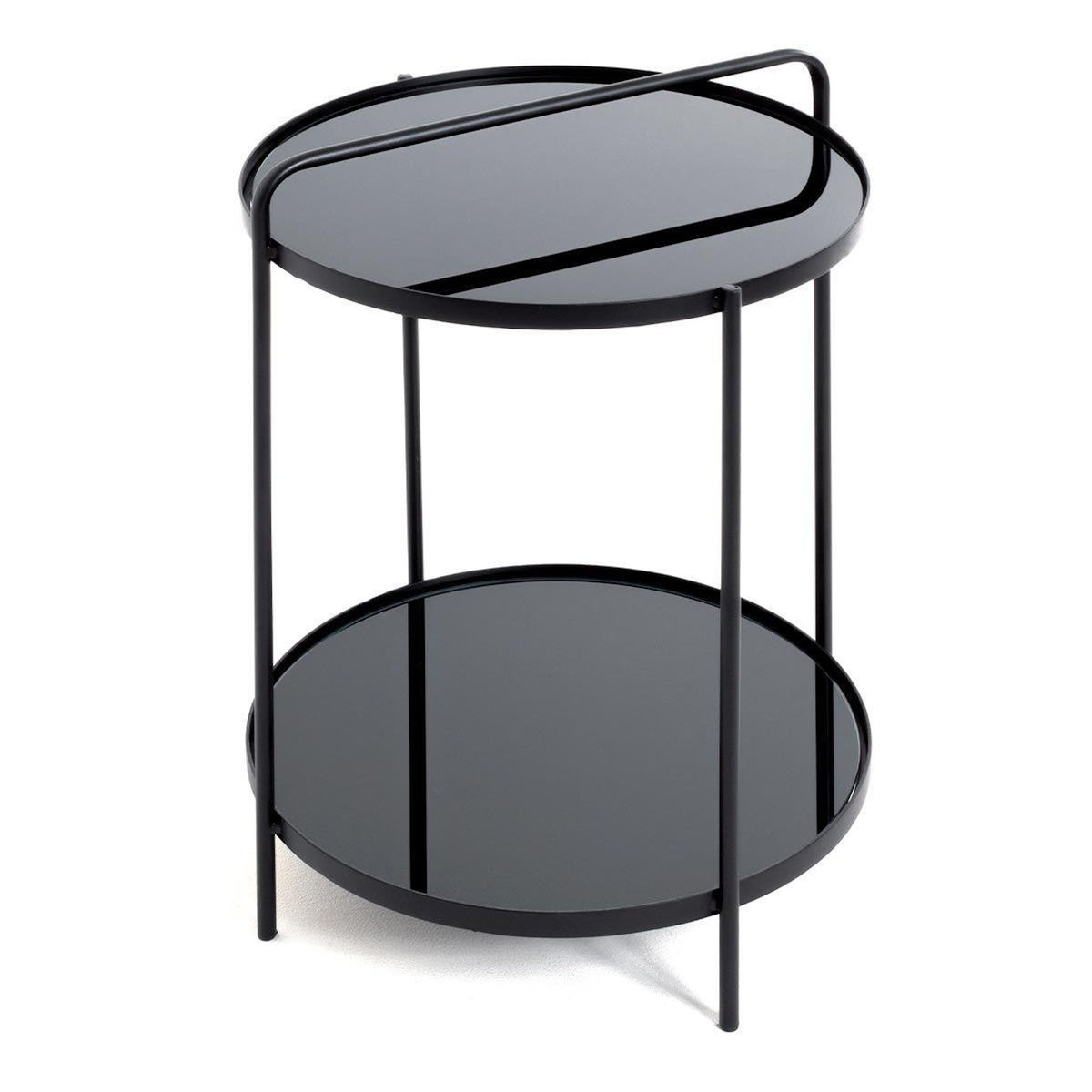 Paris Prix Table d'Appoint Ronde Design  Zeko  51cm Noir
