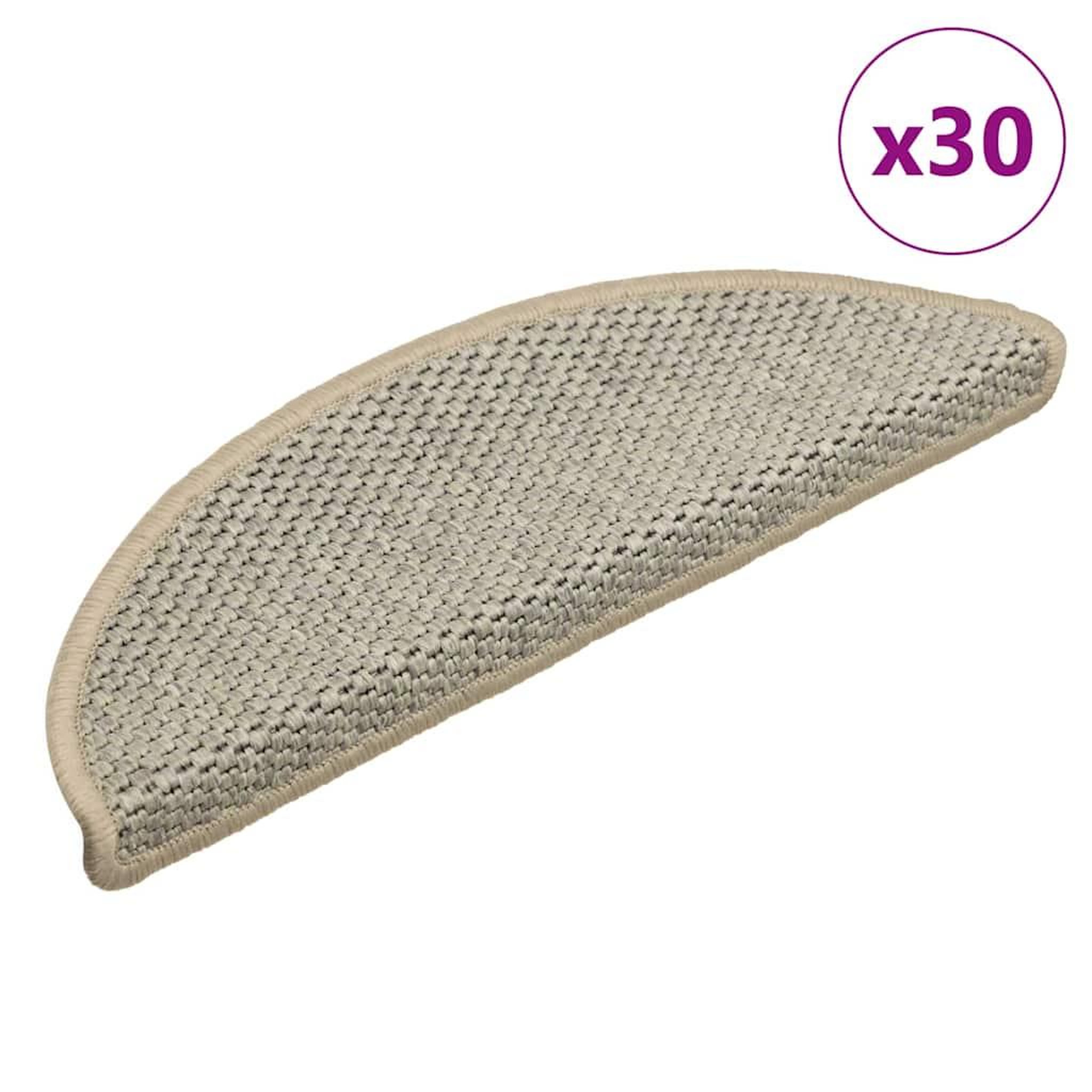 VIDAXL Tapis d'escalier autocollants 30 pcs 56x17x3 cm vert clair