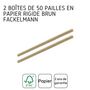 Voir la diapositive 4 : Fackelmann Lot de 2 boites de 50 pailles en papier rigide brun 15 cm Fackelmann Nature
