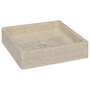 Voir la diapositive 1 : VIDAXL Lavabo Creme 40x40x10 cm Marbre