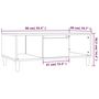 Voir la diapositive 6 : VIDAXL Table basse Sonoma gris 90x50x36,5 cm Bois d'ingenierie