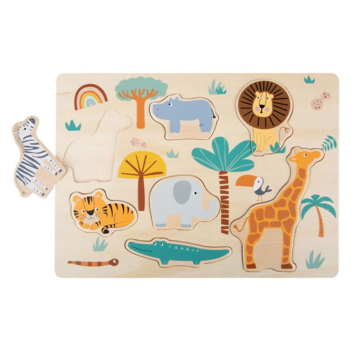 SMALL FOOT Small Foot - Wooden Puzzle Safari 11701