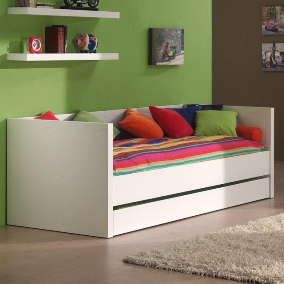Paris Prix Lit Banquette Enfant  Lara  90x200cm Blanc