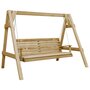 Voir la diapositive 1 : VIDAXL Balancelle de jardin bois de pin impregne 205x150x157 cm
