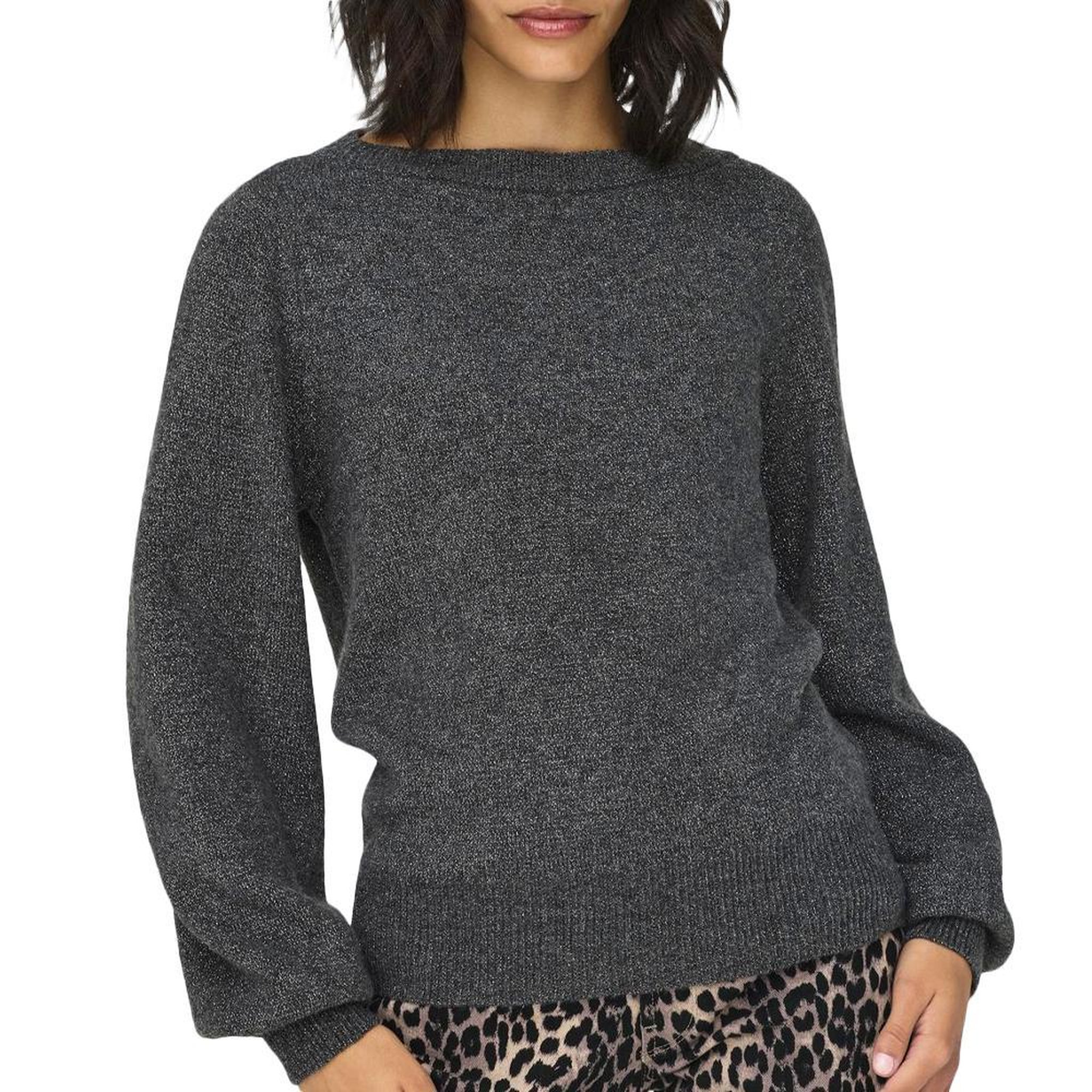 Voir la diapositive 1 : JACQUELINE DE YONG Pulls Gris Femme JDY Jdyrue Glitter L/s Boat Pullove Knt Noos 15330648-DGM