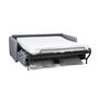 Voir la diapositive 9 : Canapé convertible 140 cm  système couchage express 3 places en tissu Gris clair ALICE 