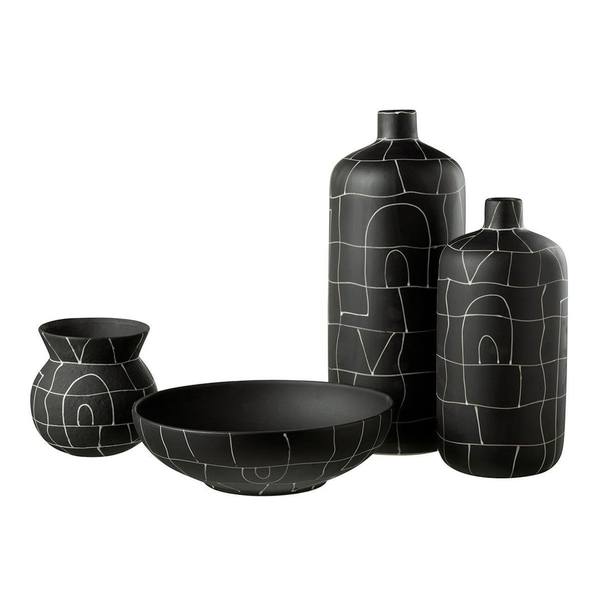 Paris Prix Vase Bouteille en Céramique  Japan  50cm Noir