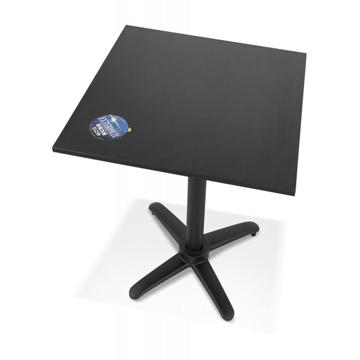 Paris Prix Table Pliable Carrée Intérieur & Extérieur  Dorthy  74cm Noir