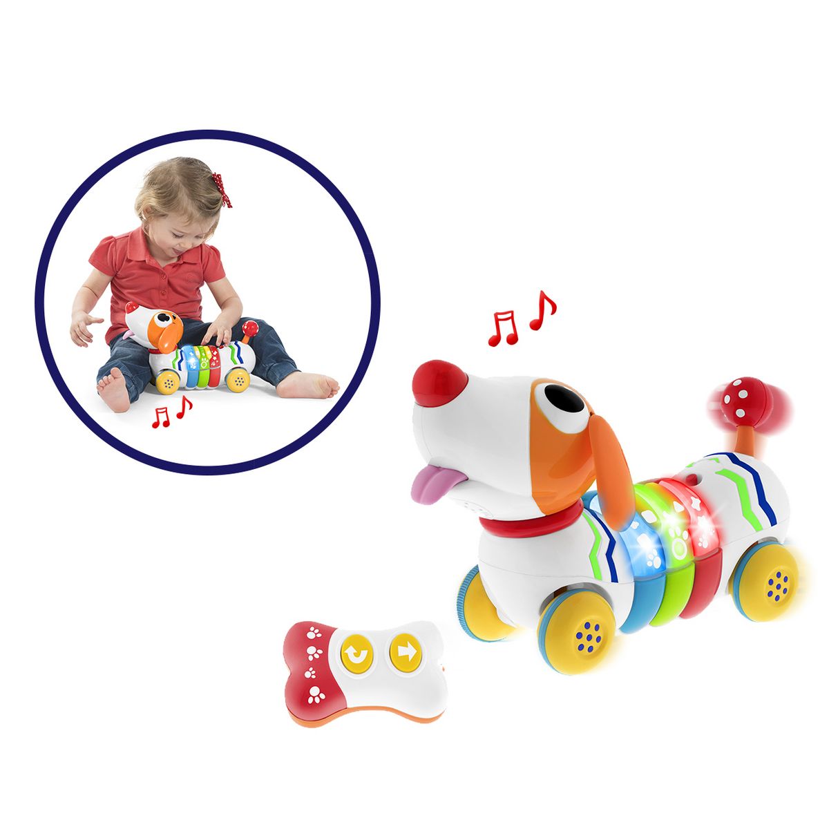 CHICCO Chien dog ré mi radiocommandé 