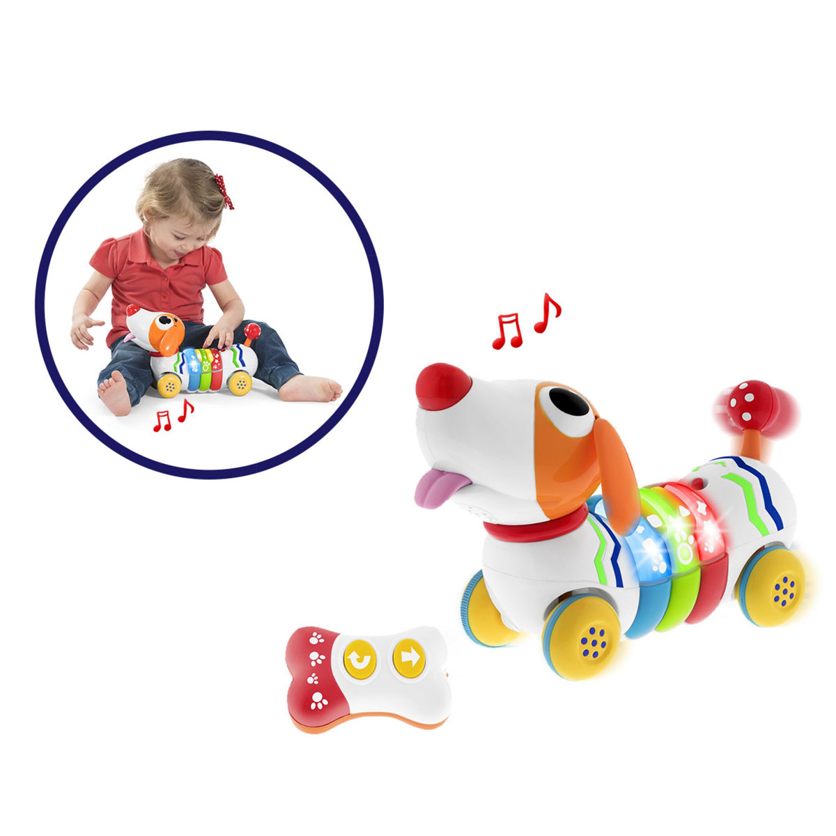 CHICCO Chien dog ré mi radiocommandé 