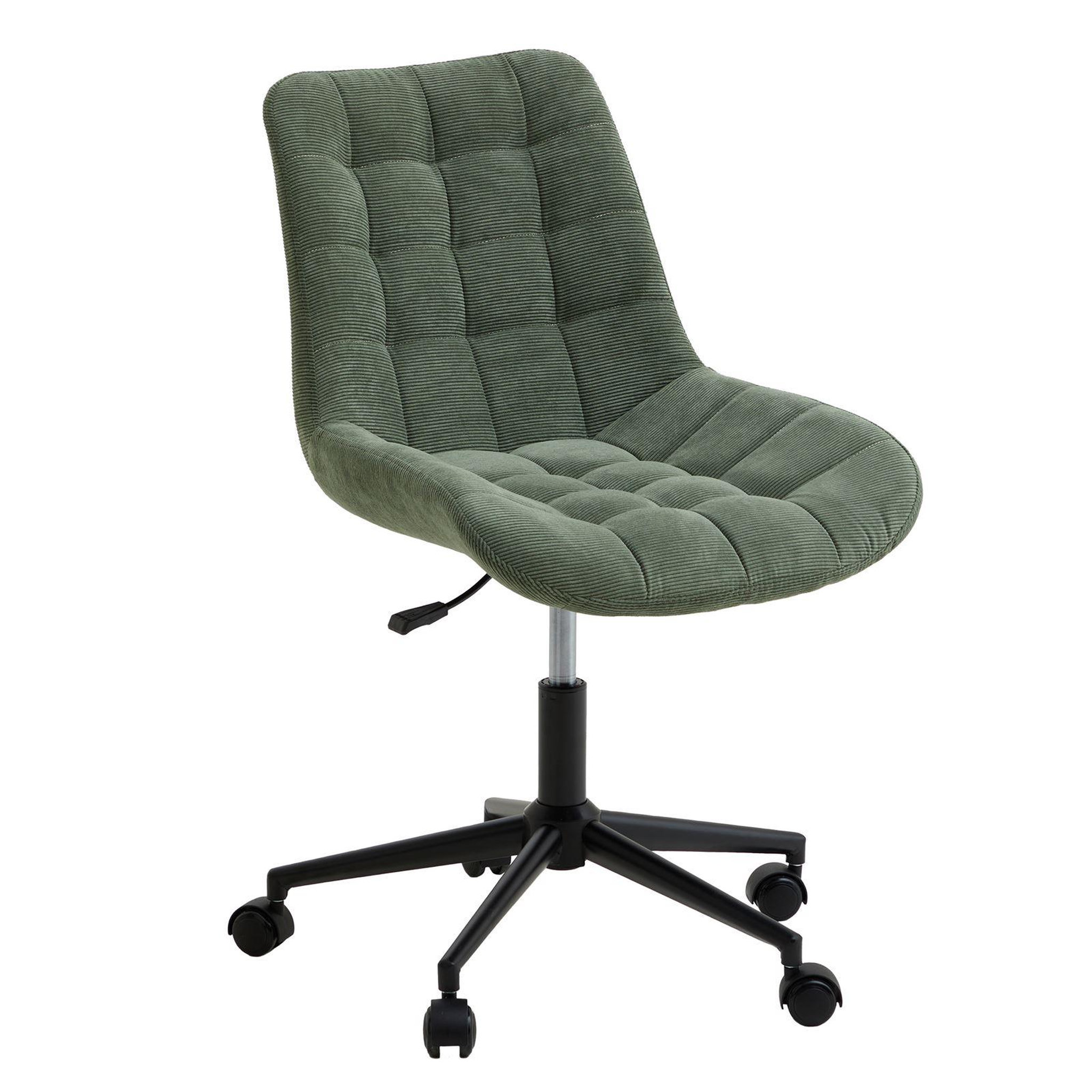Voir la diapositive 1 : IDIMEX Chaise de bureau VASILO en velours côtelé