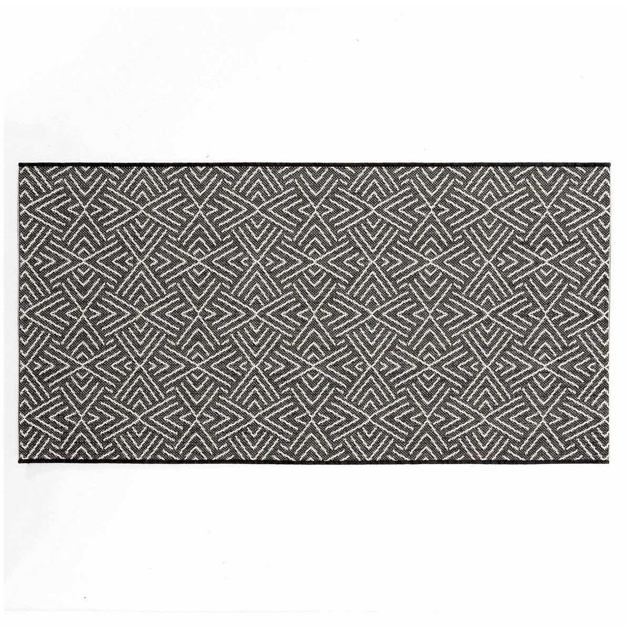 Douceur d'Intérieur Tapis tissé déco  aztek  80x150cm noir
