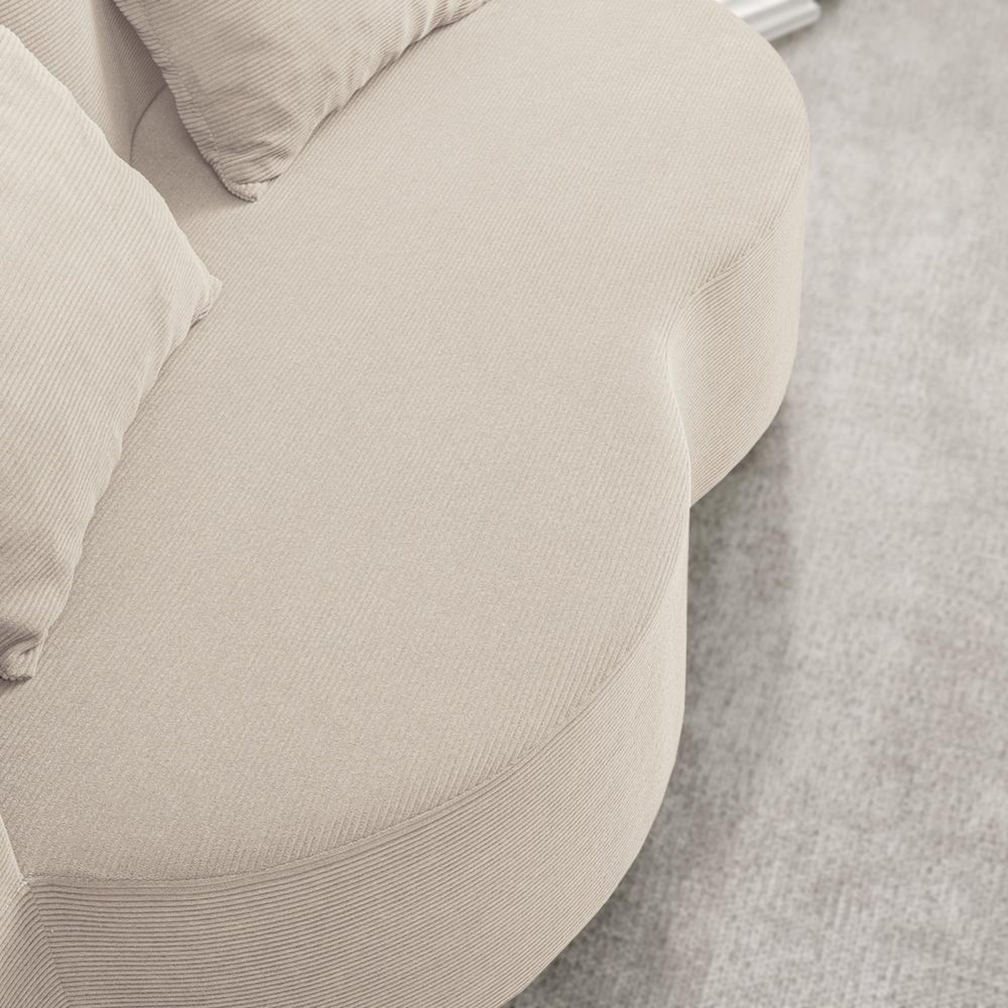 Voir la diapositive 5 : SOBUY Canapé-lit 2 places convertible en velours côtelé beige 177x107x32 cm fst101-mi