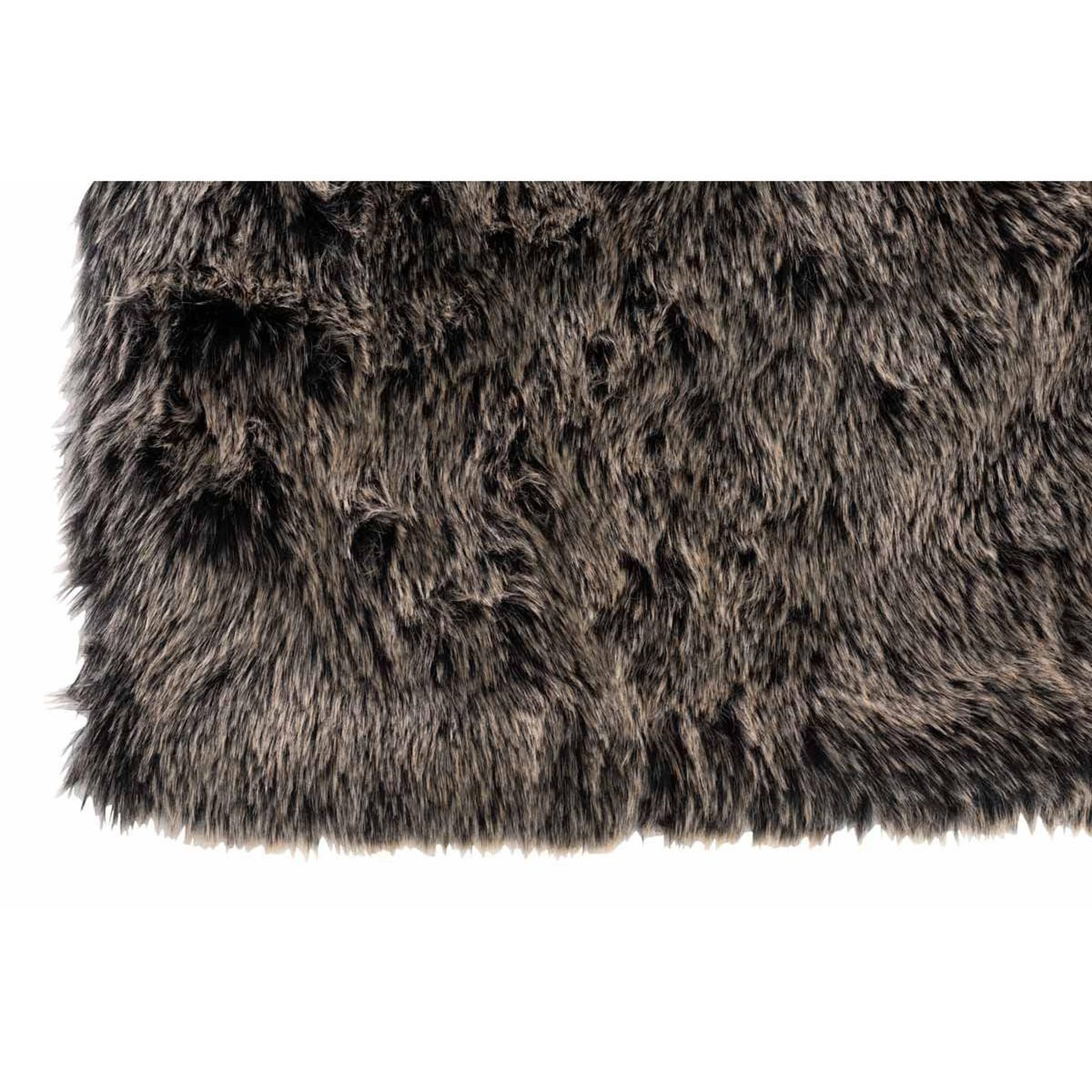 Voir la diapositive 2 : J-LINE Tapis imitation fourrure  longs  63x103cm gris