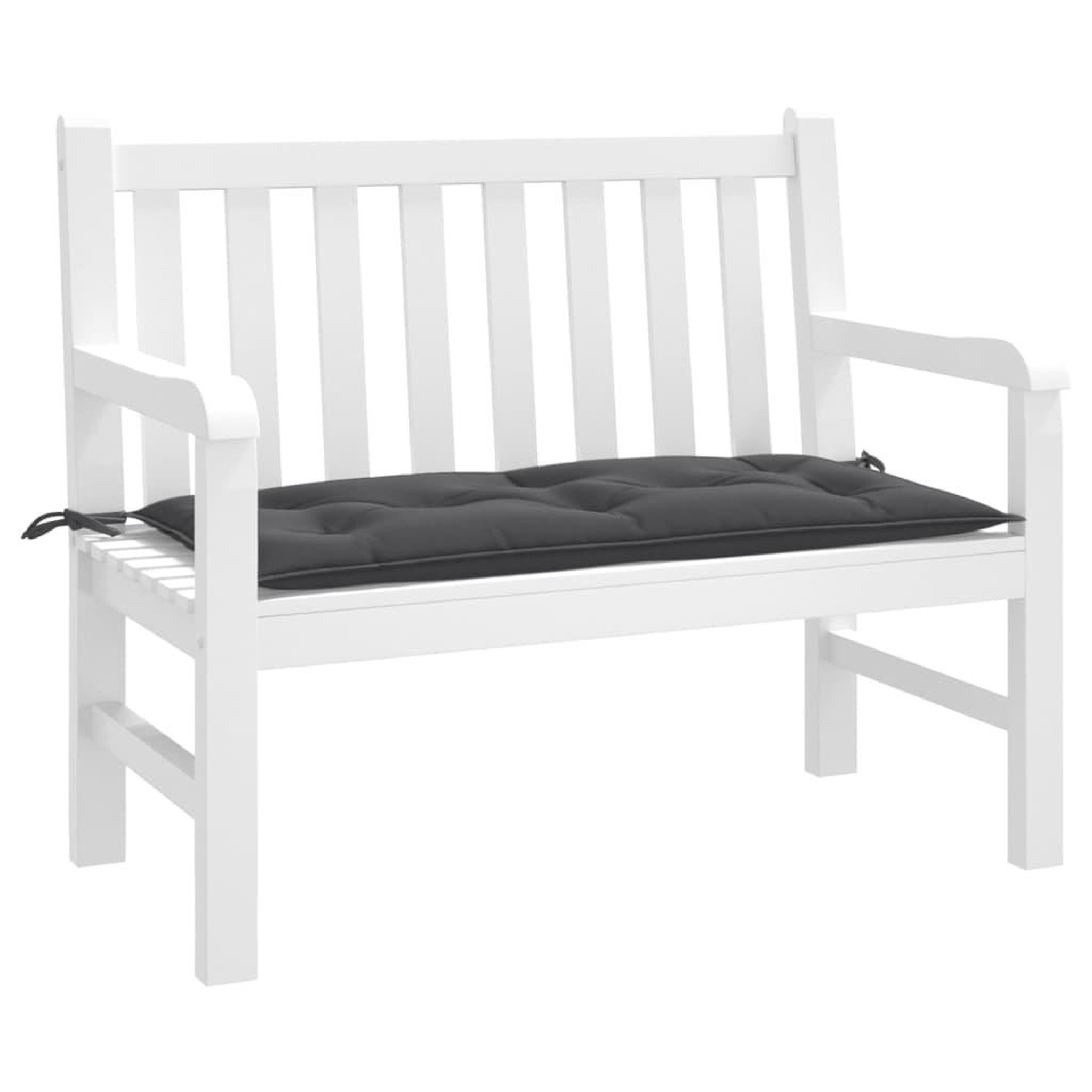 VIDAXL Coussin de banc de jardin anthracite melange 100x50x7 cm tissu