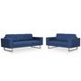 Voir la diapositive 2 : VIDAXL Ensemble de canape 2 pcs Tissu Bleu