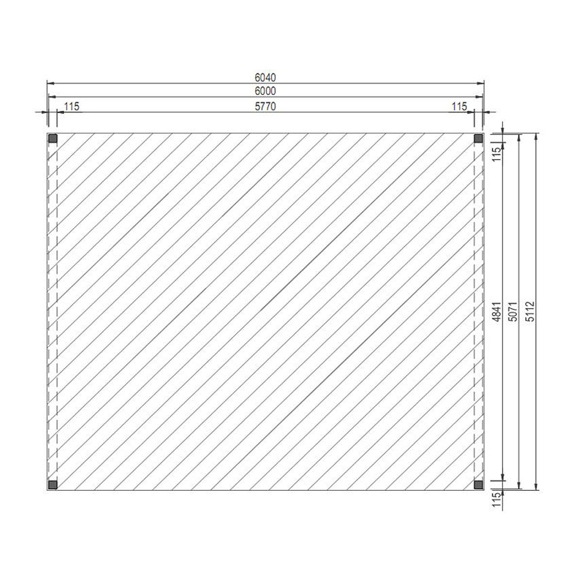 Carport bois / 27,92 m²