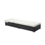 Voir la diapositive 5 : CONCEPT USINE Bain de soleil en résine tressée noir et matelas blanc SUNNY