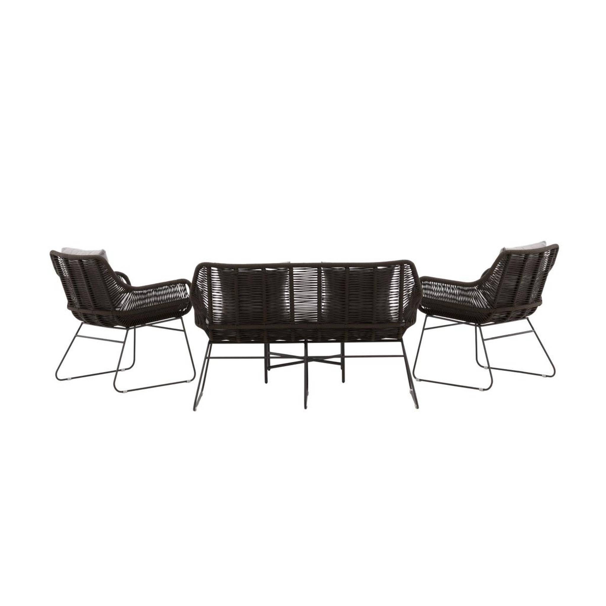 Voir la diapositive 4 : Paris Prix Salon de jardin  davao  133cm marron & gris