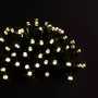 TOILINUX Lot 2x Guirlande extérieure de Noël à piles LED - L. 700 cm - Blanc chaud