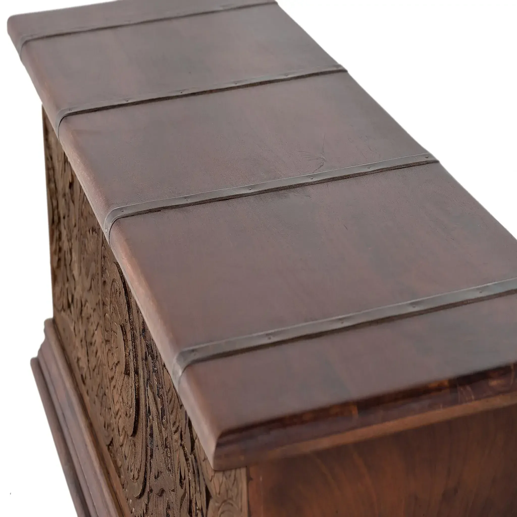 Voir la diapositive 2 : GINER Y COLOMER SL Coffre en bois de manguier 116 cm style rustique ethnique