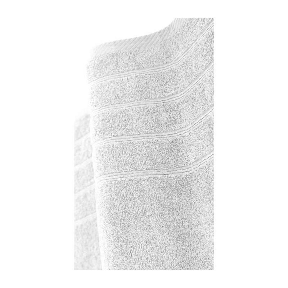 LOVELY HOME Lot de 4 serviettes - LOVELY HOME - 2 Serviettes 50 x 100 cm + 2 Draps de douche 70 x 140 cm - Blanc