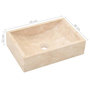 Voir la diapositive 6 : VIDAXL Lavabo 45x30x12 cm marbre creme brillant