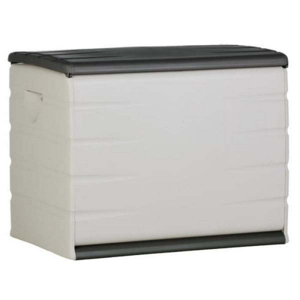 PLASTIKEN Coffre de rangement PLASTIKEN 260L - Intérieur/Extérieur Fonctionnel et Esthétique - Cadenassable avec Roulettes - 80 x 61 x