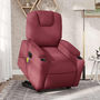Voir la diapositive 1 : VIDAXL Fauteuil inclinable de massage electrique Rouge bordeaux Tissu