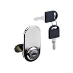 CENTRALE BRICO Serrure de vitrine acier à encastrer HETTICH de 4 a 14 mm  reversible