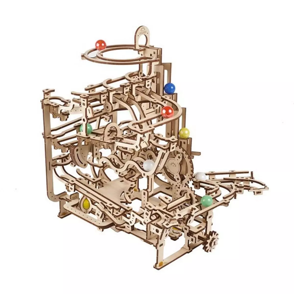 UGEARS Maquette en bois : Circuit à billes palan à étage