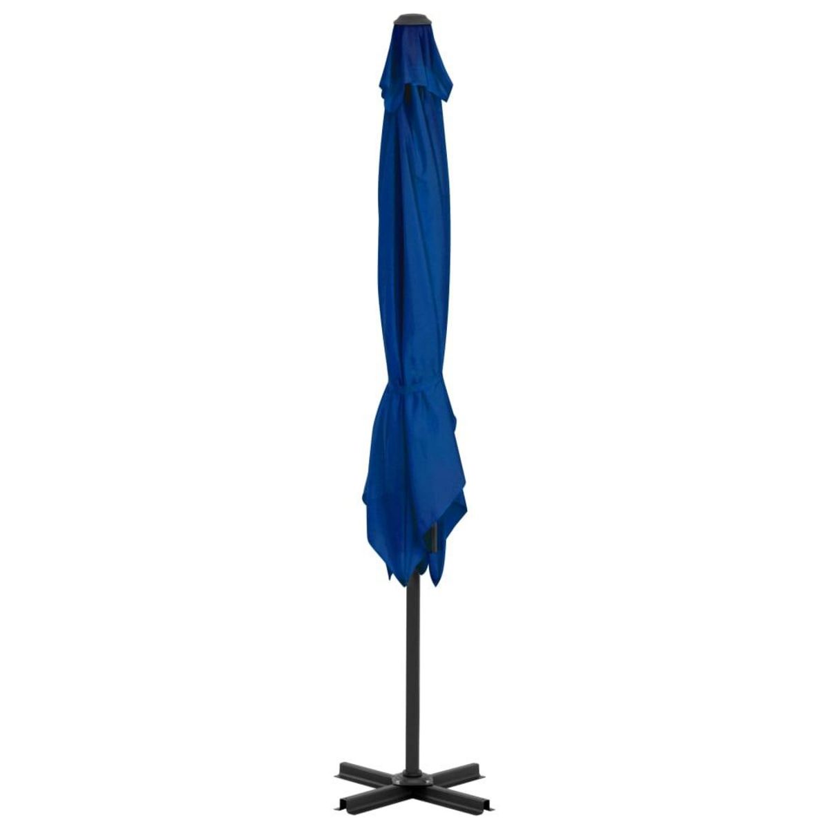 VIDAXL Parasol de jardin en porte-a-faux mat en aluminium bleu azure