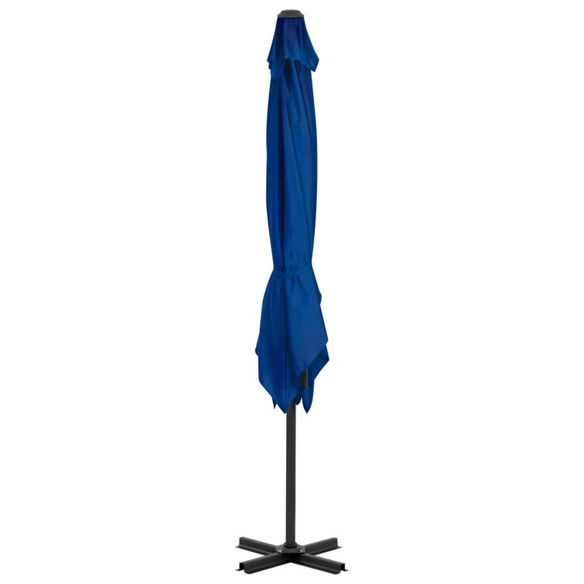 VIDAXL Parasol de jardin en porte-a-faux mat en aluminium bleu azure