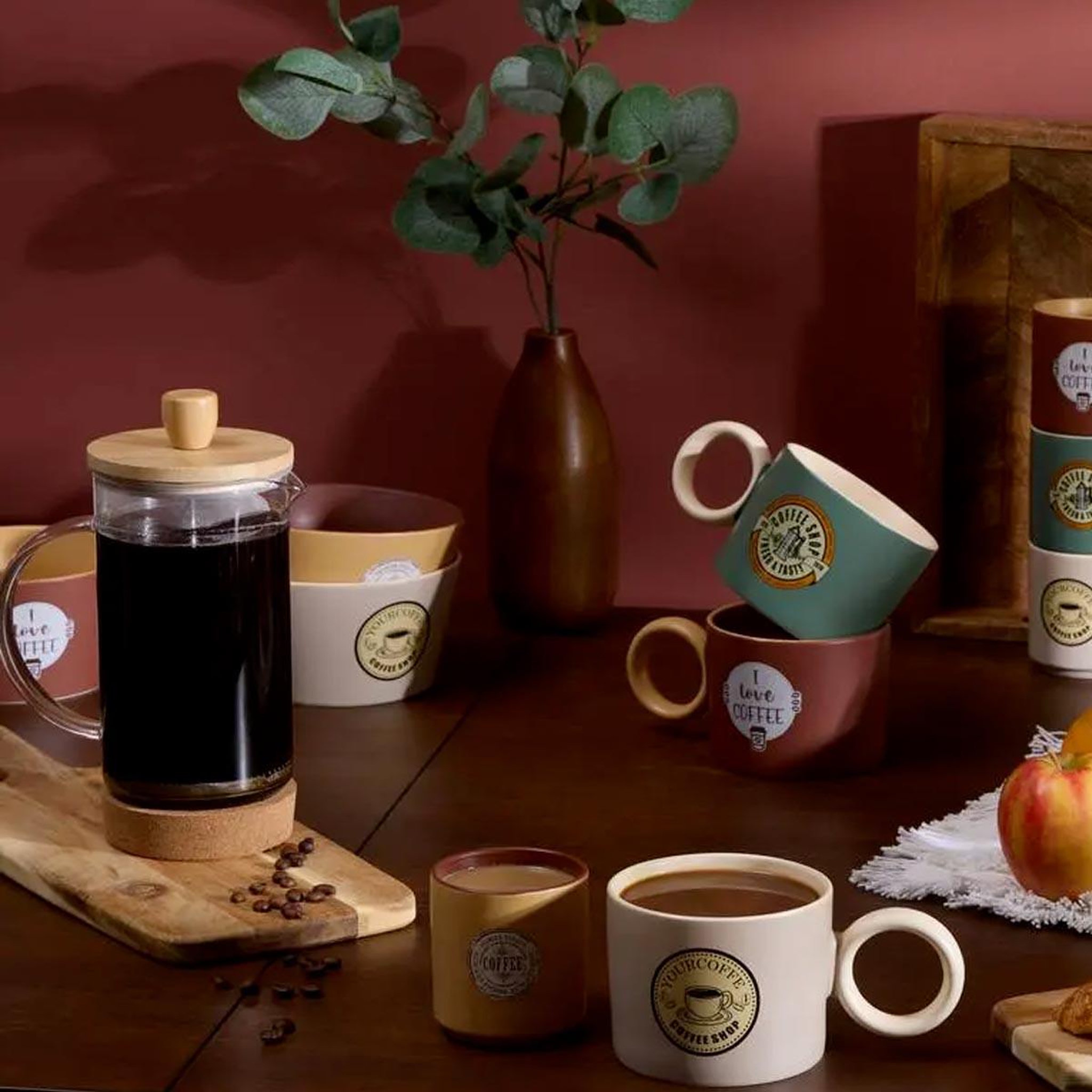 Voir la diapositive 2 : SECRET DE GOURMET Cafetière en bambou  nature  60cl naturel