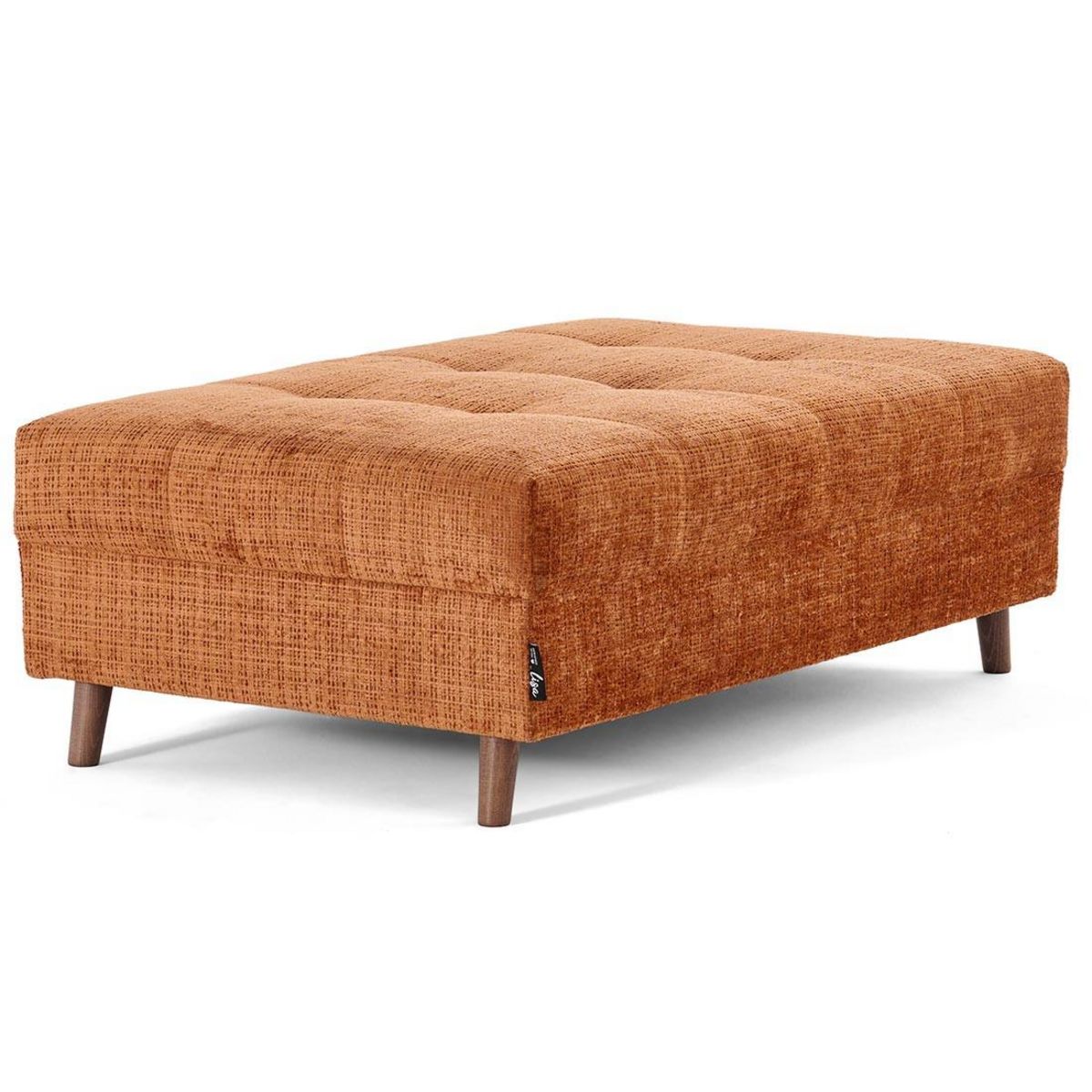 LISA DESIGN Rune - pouf en velours texturé