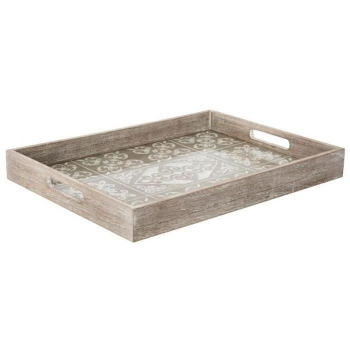 ATMOSPHERA Plateau de Service à Motifs  Eté  40cm Naturel