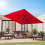 Voir la diapositive 3 : SWEEEK Parasol déporté rectangulaire 3x4m - Wimereux - Parasol excentré inclinable dans 5 positions, rotatif à 360°