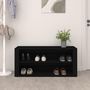 Voir la diapositive 3 : VIDAXL Etagere a chaussures Noir 100x35x45 cm Bois d'ingenierie