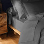 Voir la diapositive 3 : Paris Prix Drap Housse  Lina  140x190cm Anthracite