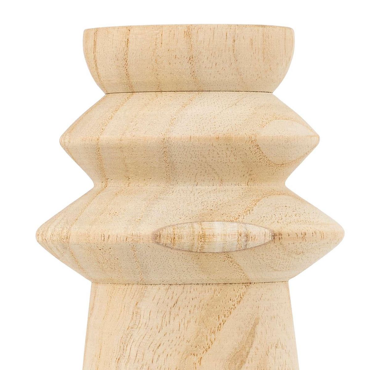 ATMOSPHERA Duo de bougeoirs en bois - Beige