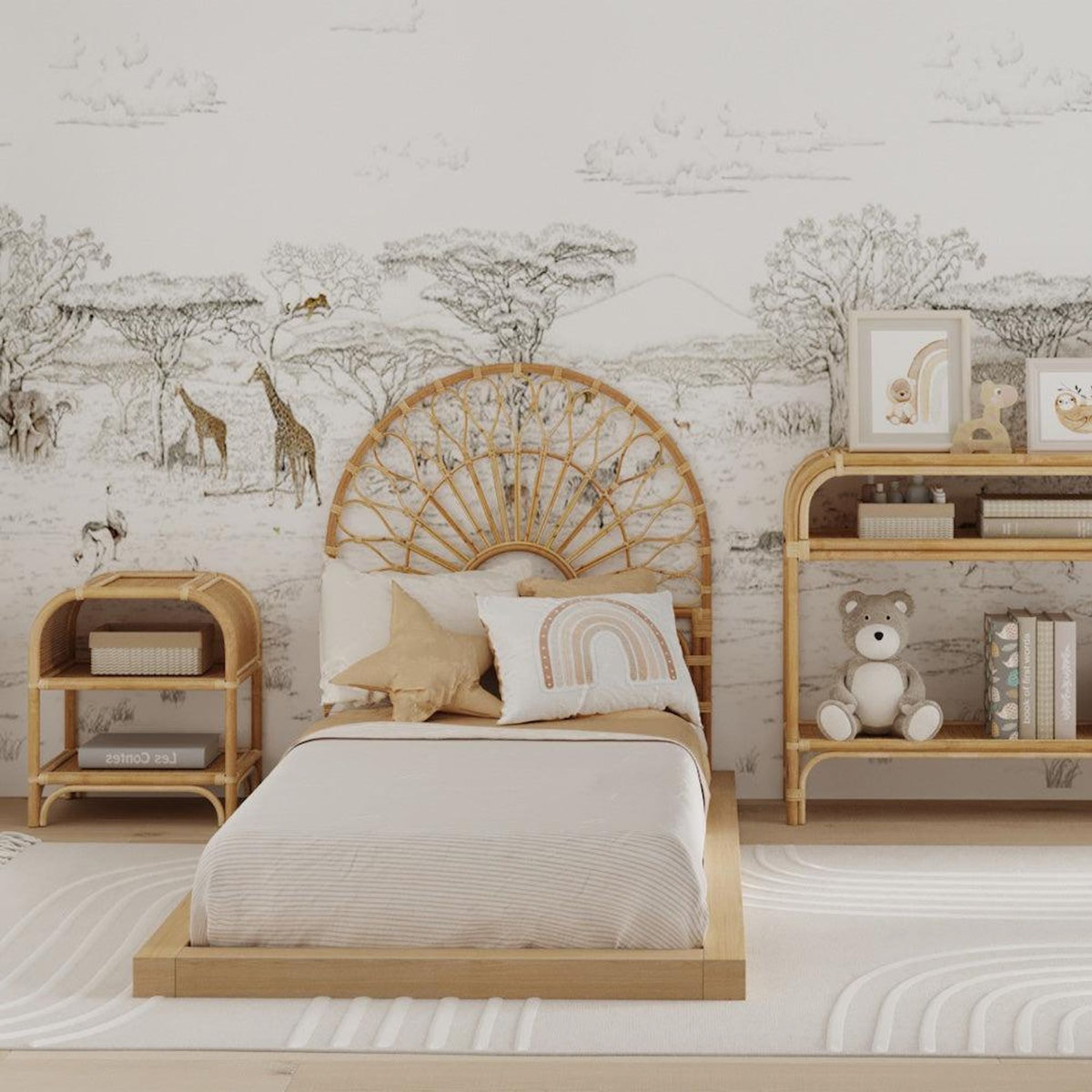 Rendez vous déco Tête de lit 90 cm en rotin naturel-Bahia