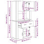 Voir la diapositive 6 : VIDAXL Buffet haut Chene sonoma Bois d'ingenierie