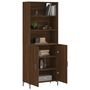 Voir la diapositive 3 : VIDAXL Buffet haut Chene marron 69,5x34x180 cm Bois d'ingenierie