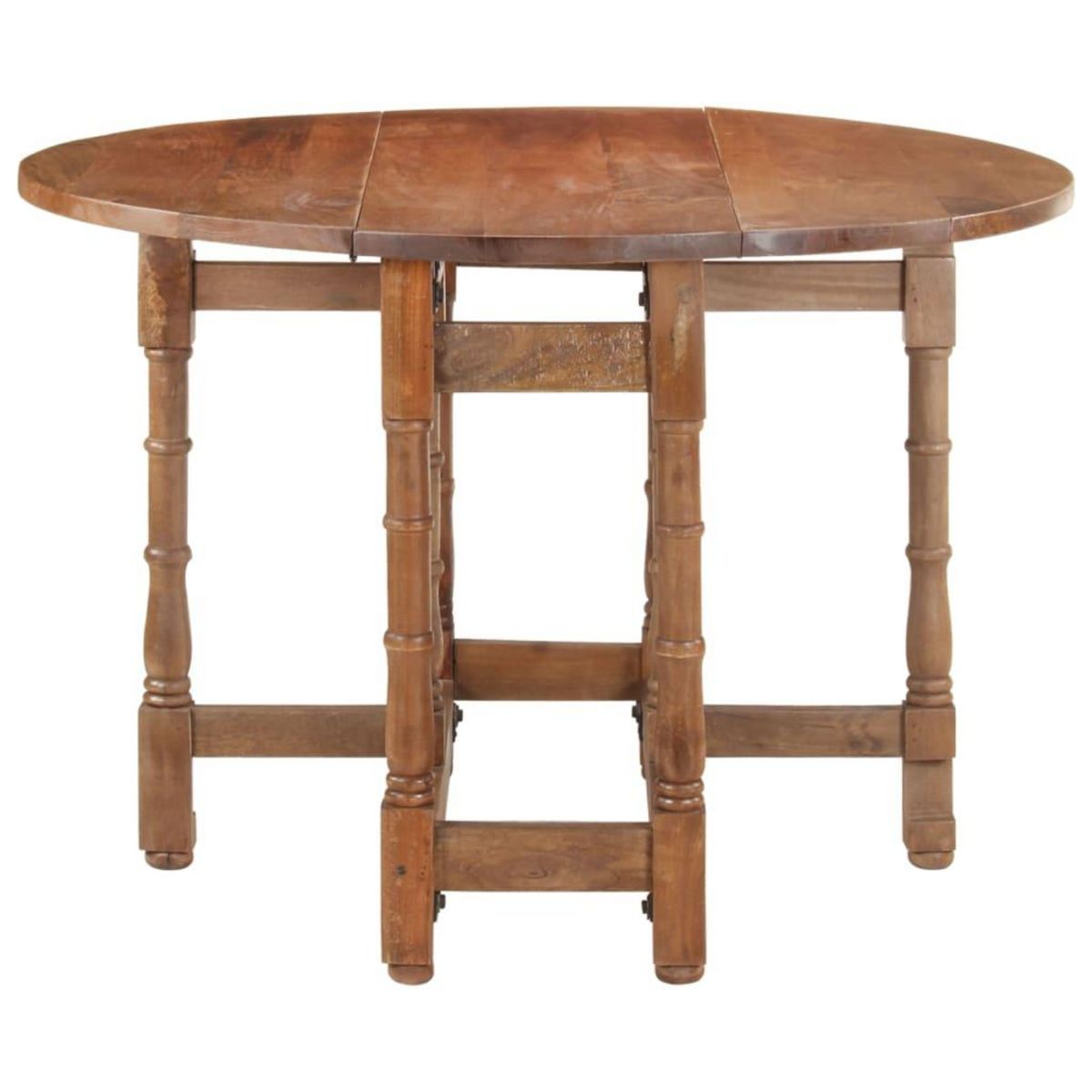 VIDAXL Table a manger Rond 110x76 cm Bois de manguier massif