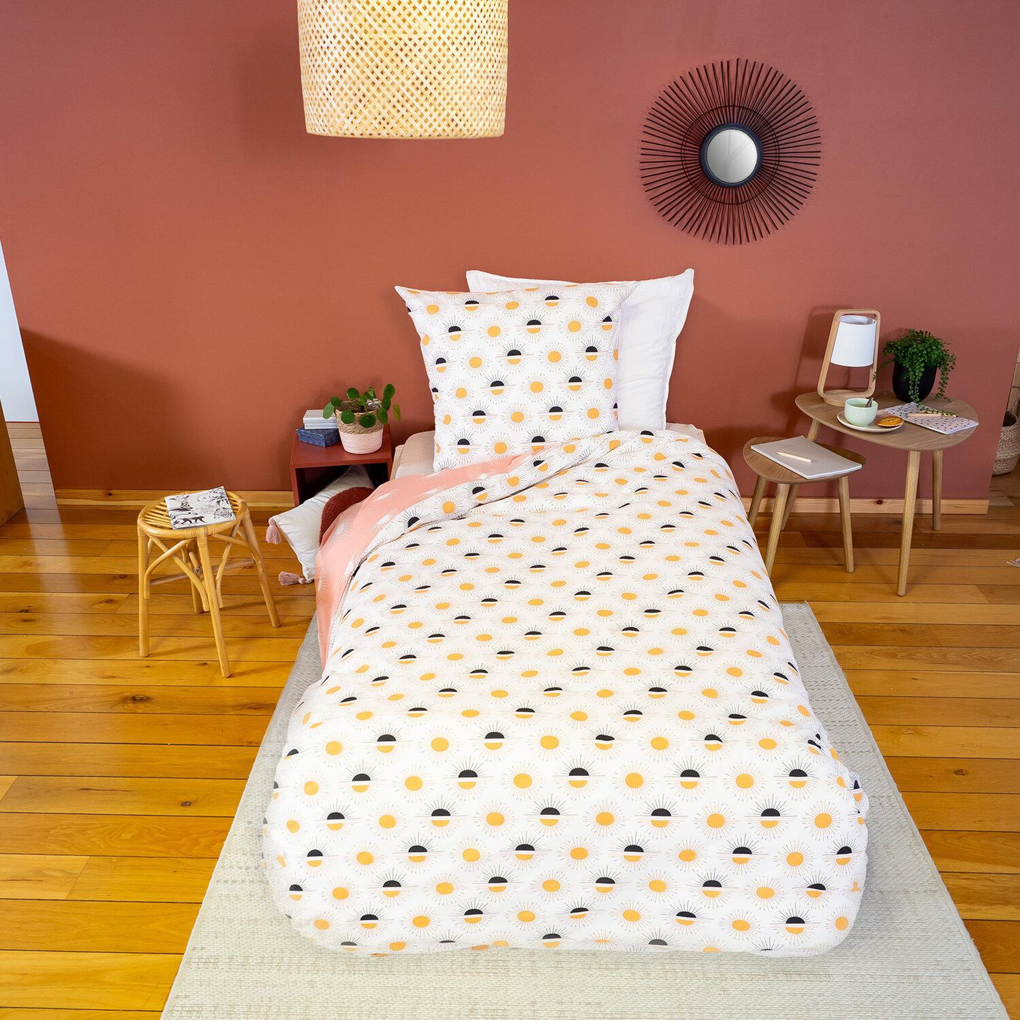 Home collection Parure de couette 2pcs 140x200cm better coton bci terramea. Coloris disponibles : Blanc