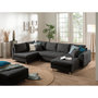 Voir la diapositive 1 : LISA DESIGN Rune - canapé panoramique avec pouf d'appoint - 7 places - style scandinave - gauche