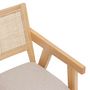 Voir la diapositive 3 : ATMOSPHERA Fauteuil de table en bois et cannage KOLIA - Beige