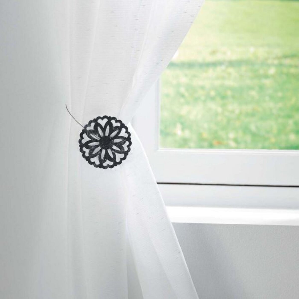 Paris Prix Embrasse de Rideau Aimantée  Emmy  30cm Noir