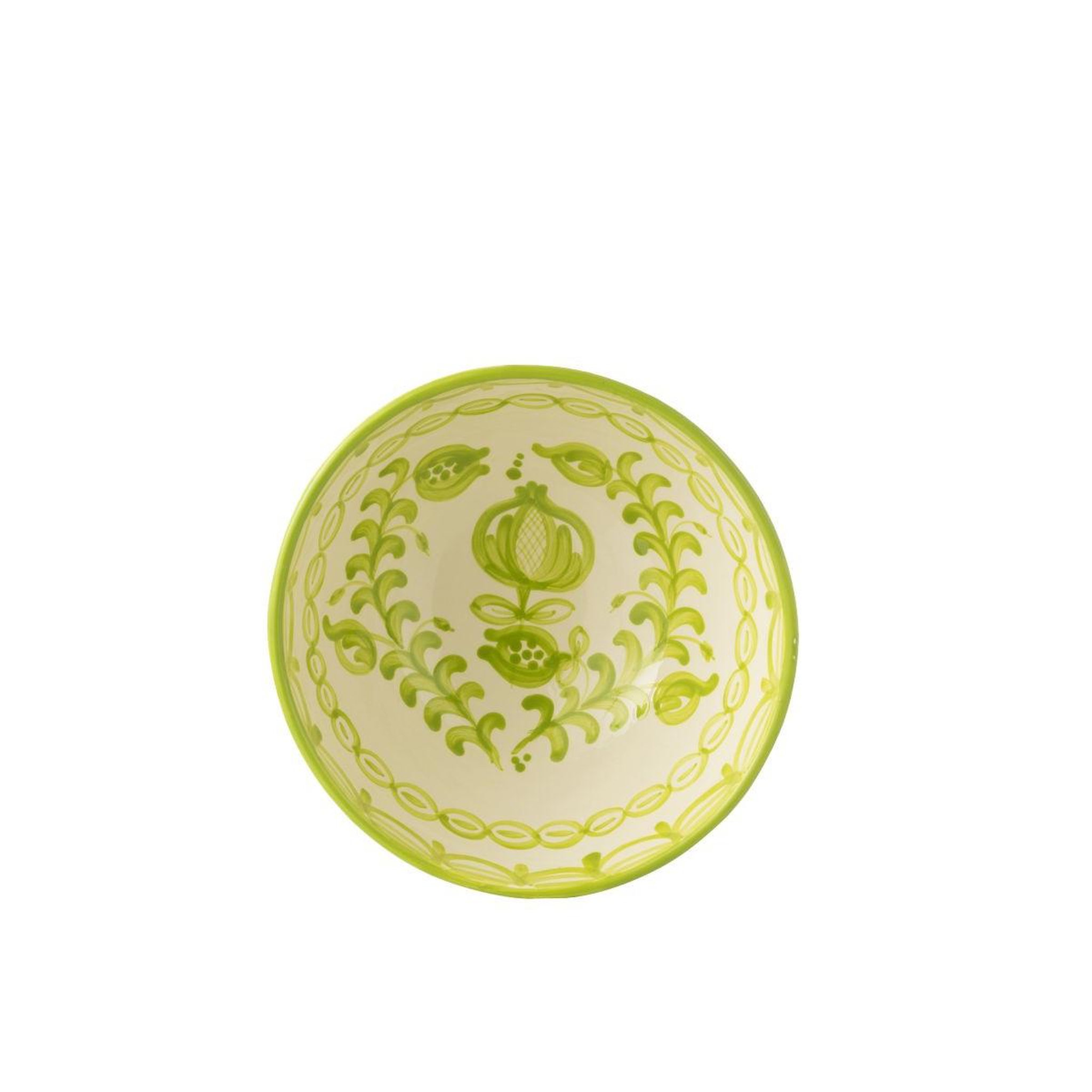Voir la diapositive 2 : J-LINE Saladier en Céramique  Granada  28cm Vert