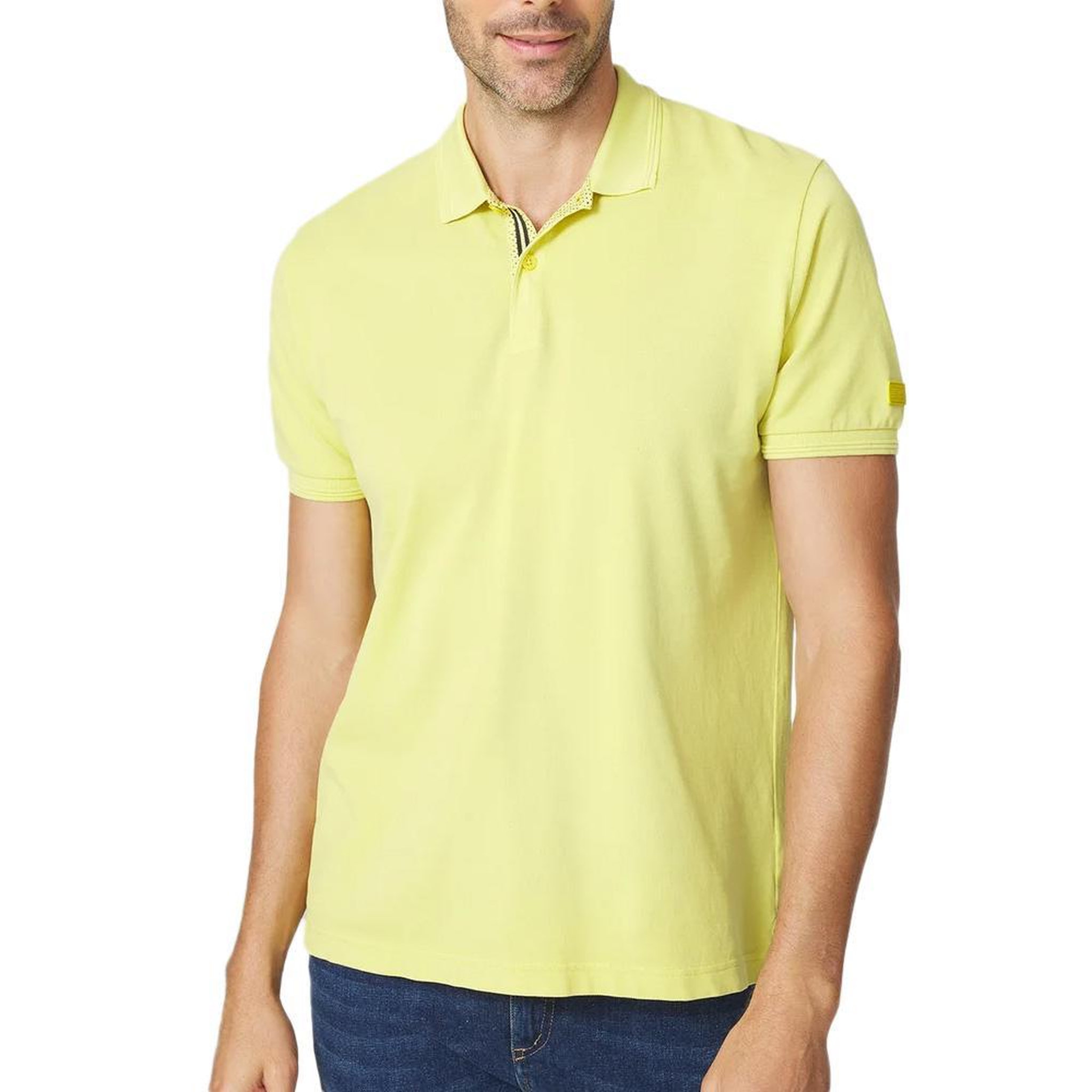 TBS Polo Jaune Homme TBS JAIRO. Coloris disponibles : Jaune
